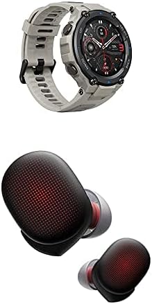 Amazfit T-Rex Pro Smart Óra (Szürke) + PowerBuds Igaz Vezeték nélküli Fülhallgató (Fekete) Csomag, pulzusmérő, Wi-Fi, Bluetooth,