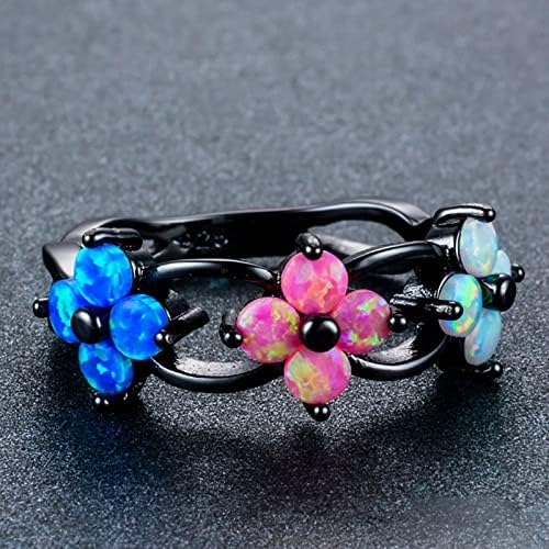 2023 Új Vintage Gyönyörű Virág Női Gyűrű Opál Cirkon Gyűrű, Esküvői Gyűrű, Ékszerek, Ajándékok Terhesség Gyűrű az Ujjadon